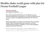 Газета The Times извинилась за "утку" о катарской Лиге чемпионов