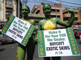 PETA известна своими необычными акциями PETA известна своими необычными акциями