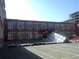Ураган в Ингушетии: сорвало крышу школы, угроза обрушения торгового центра в Назрани