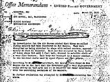  Этот одностраничный меморандум от 22 марта 1950 года, адресованный тогдашнему директору ФБР легендарному Эдгару Гуверу, был рассекречен согласно закону о свободе информации и в 2011 году