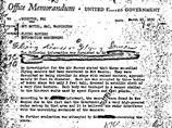 Этот одностраничный меморандум от 22 марта 1950 года, адресованный тогдашнему директору ФБР легендарному Эдгару Гуверу, был рассекречен согласно закону о свободе информации и в 2011 году Этот одностраничный меморандум от 22 марта 1950 года, адресованный тогдашнему директору ФБР легендарному Эдгару Гуверу, был рассекречен согласно закону о свободе информации и в 2011 году