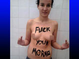 Активистки организации FEMEN вступились за свою тунисскую единомышленницу Амину Тайлер, которую приговорили к смертной казни за полуобнаженные фото в соцсети