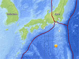 Землетрясение магнитудой 6,1 произошло в воскресенье в Тихом океане близ принадлежащих Японии островов Идзу к югу от Токио