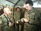 Президент Михаил Саакашвили встретил 26 мая, День независимости Грузии, в Афганистане в окружении находящегося там грузинского воинского контингента