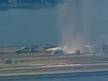 Крупная авиакатастрофа в США - при посадке в аэропорту Сан-Франциско разбился Boeing-777. На месте начался крупный пожар
