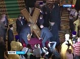 Крест Андрея Первозванного доставлен в храм Христа Спасителя