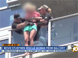 В Сан-Диего каскадеры спасли от самоубийства пьяную девушку (ВИДЕО)