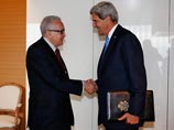Перед аудиенцией с Лавровым Керри провел встречу со спецпредставителем ООН и ЛАГ по Сирии Лахдаром Брахими
