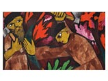 Полотно кисти русской художницы-авангардистки Натальи Гончаровой под названием "Лесорубы", написанное художницей около 1911 года, покажут на предаукционной выставке, которую проведет аукционный дом Christie's в Москве со 2 по 5 октября