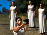 Церемония зажжения огня XXII зимних Олимпийских игр 2014 года состоялась в Древней Олимпии