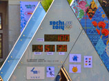 В Сочи в минувшую среду на часах, которые показывают, сколько дней осталось до церемонии открытия Олимпийских игр 2014 года, появились указания на доллары