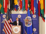 Джон Керри выступил в штаб-квартире Организации американских государств (ОАГ) и заявил, что Доктрина Монро, ограничивающая влияние европейских стран на государства Латинской Америки, была ошибкой