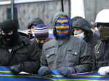 Протестующие в Киеве блокировали здание Кабмина Украины