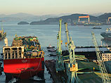 В Южной Корее спущен на воду корпус самого большого судна в мире