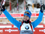 Россиянка Ирина Старых выиграла серебряную медаль в гонке преследования на третьем этапе Кубка мира по биатлону в Анси