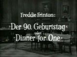 Комедийный фильм "Ужин на одного" или "Девяностый день рождения" (Dinner for One oder Der 90. Geburtstag), который является неотъемлемым атрибутом празднования Нового года в современной Германии, отмечает сегодня 50-летний юбилей