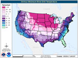 "Полярная воронка", принесшая в США аномальные морозы, движется на восток страны