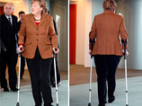 Меркель отменила все мероприятия на три недели, получив травму на лыжной трассе в Швейцарии