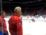 Олимпийская сборная России по хоккею провела первую ледовую тренировку