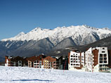 Вид на Главную горную Олимпийскую деревню в Сочи