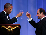 Изящный наряд Мишель Обамы на ужине в честь визита Франсуа Олланда в США оценили в 12 тысяч долларов