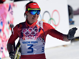 Юстина Ковальчик из Польши выиграла золото Олимпиады-2014 в Сочи в лыжной гонке на 10 км классическим стилем