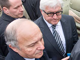 Министры иностранных дел Германии Франк-Вальтер Штайнмайер и Франции Лоран Фабиус