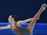 Аделина Сотникова (Россия) выступает в произвольной программе женского одиночного катания на соревнованиях по фигурному катанию на XXII зимних Олимпийских играх в Сочи