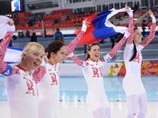 Россиянки взяли бронзу в конькобежной олимпийской командной гонке преследования Россиянки взяли бронзу в конькобежной олимпийской командной гонке преследования