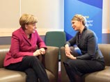 Юлия Тимошенко и Ангела Меркель, Дублин, 7 марта 2014 года