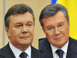 Народный депутат Тарас Чорновола заявил, что в отличие от первой пресс-конференции, на которой "был 100% Янукович" (справа), во второй раз в Ростове вместо него выступал загримированный актер (слева)