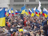 Высказывания пресс-секретаря прозвучали в телеэфире в день, когда в Москве прошли две массовых акции: "Марш мира" и шествие в защиту Крыма