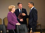 Ангела Меркель, Дэвид Кэмерон и Барак Обама