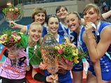 Волейболистки казанского "Динамо" в четвертый раз подряд стали чемпионками России Волейболистки казанского "Динамо" в четвертый раз подряд стали чемпионками России