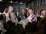 Встреча Барака Обамы с американскими военнослужащими в Афганистане
