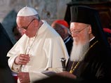 В РПЦ назвали "частной" встречу в Иерусалиме Папы Франциска и патриарха Варфоломея, где они подписали декларацию о единении христиан мира