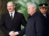 Александр Лукашенко и Слободан Милошевич, апрель 1999 года