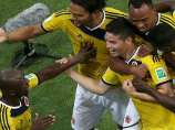Колумбия впервые в истории вышла в четвертьфинал чемпионата мира по футболу