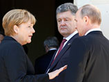 Ангела Меркель, Петр Порошенко и Владимир Путин, 6 июня 2014 г. Ангела Меркель, Петр Порошенко и Владимир Путин, 6 июня 2014 г.