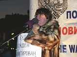 Валерия Новодворская на митинге, 25 марта 2004 г.