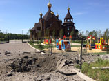 В Горловке Донецкой области сгорел православный храм, попавший под обстрел