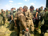 Украинские военнослужащие в Ростовской области, 4 августа 2014 года