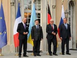 РИА "Новости" уточняет, что консенсус был достигнут на встрече в Берлине глав МИД РФ, Германии, Франции и Украины, которая была посвящена вопросу урегулирования ситуации на Украине