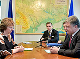 Встреча президента Украины Петра Порошенко с высоким представителем ЕС по иностранным делам и политике безопасности Кэтрин Эштон