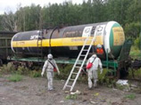 Утечка серной кислоты из вагона товарного железнодорожного состава произошла на станции Екатеринбург-Сортировочная Утечка серной кислоты из вагона товарного железнодорожного состава произошла на станции Екатеринбург-Сортировочная
