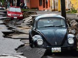 Атлантическое побережье Мексики потрепал тропический шторм "Долли". Веракрус, 2 сентября 2014 года