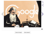 Google заменил логотип на интерактивную заставку в честь дня рождения Льва Толстого Google заменил логотип на интерактивную заставку в честь дня рождения Льва Толстого