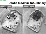 Как передает BBC, на записи запечатлены воздушные удары ВВС США и их союзников по сирийскому нефтеперерабатывающему заводу (НПЗ), контролируемому боевиками в городе Джерибе