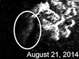 &#65279;&#65279;Загадочный объект вновь появился на крупнейшем спутнике Сатурна - на этот раз он другой формы и размеров