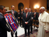 Папа Римский Франциск принял накануне в Ватикане футболистов и тренеров немецкого клуба "Бавария"